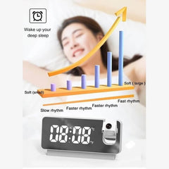 Mirror projection alarm clock