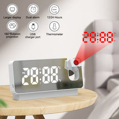 Mirror projection alarm clock